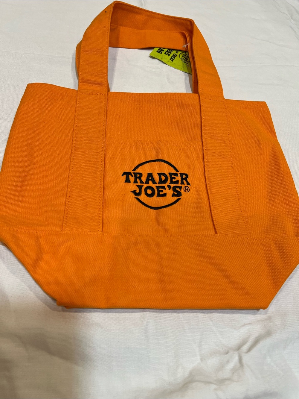 Trader Joe's Orange Canvas / minie m Tote Bag
